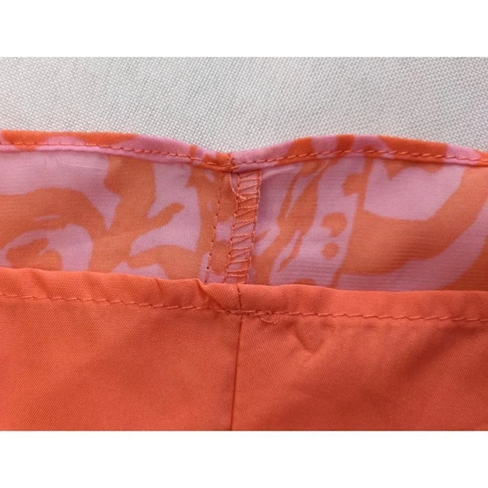 LILLY PULITZER for Target Coral Giraffing Me Crazy Satin Flounce SunDress Sz XS - Picture 4 of 8